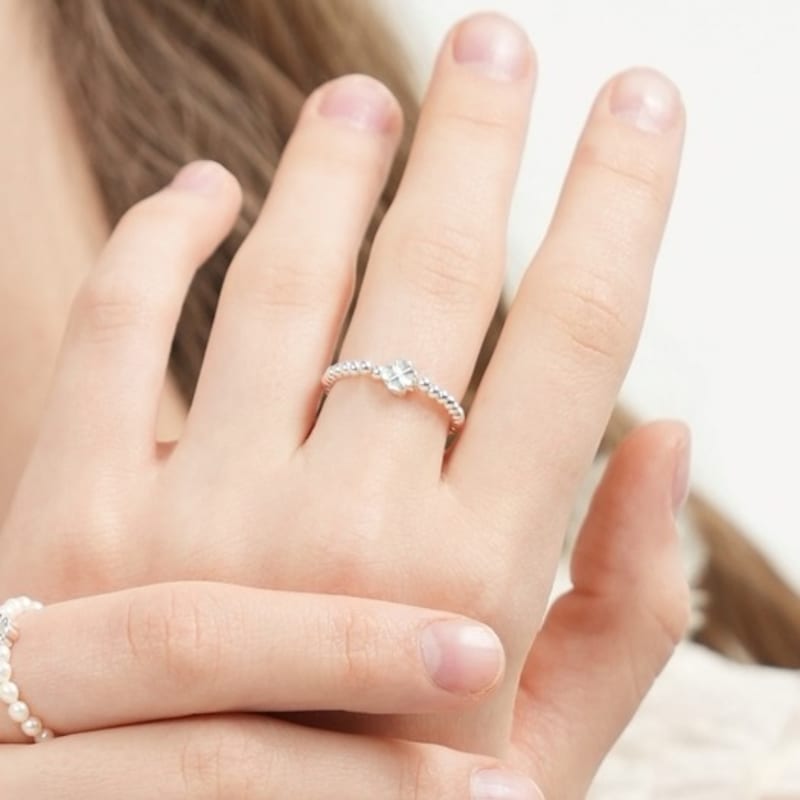 BONBEAU Mini motif silverball Ring Mini motif 925 silver ball banding ring 2mm