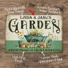 Metallschild mit individuellem Text Personalisierter Name Gartenschild Pflanzenwanddekoration 20x30cm