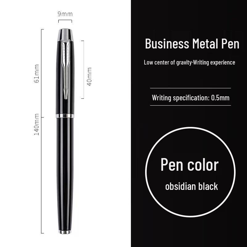 Feather Sword Fountain Pen Set: Black Ink Ballpoint Pen for Office, Meetings, Events, and Business Gifts.
