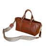 Spring New Large Capacity Crossbody Handbag Versatile Vegetable Tanned Soft Leather Wide Shoulder Strap Shoulder Bag