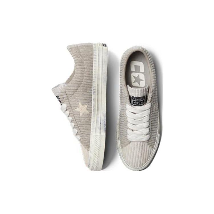 Converse One Star Pro Unisex Beige Distressed Cream Grey A04972C
