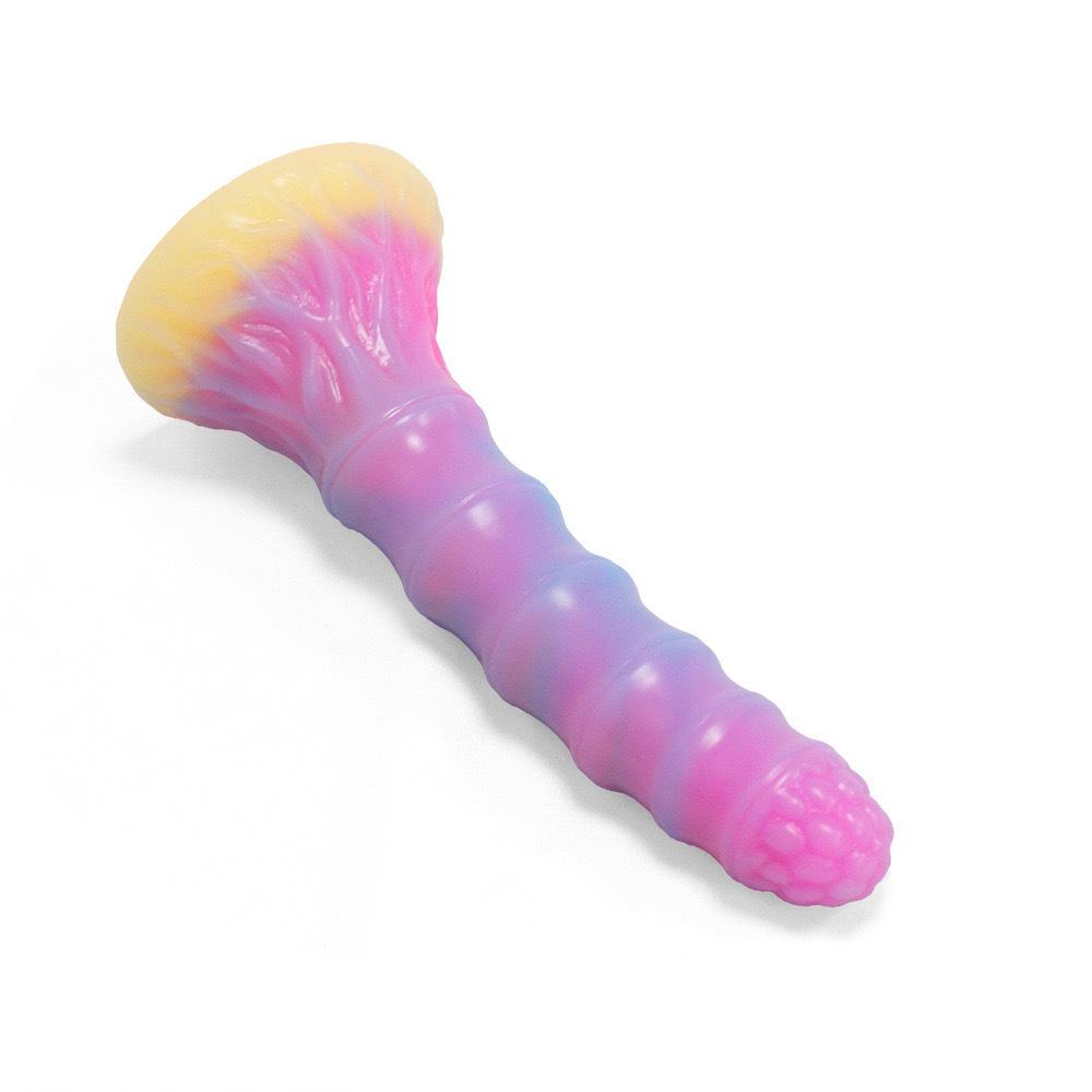 Conjunto de Plug Anal de Silicone Luminoso Colorido Misto - Brinquedos Eróticos Macios para Homens e Mulheres