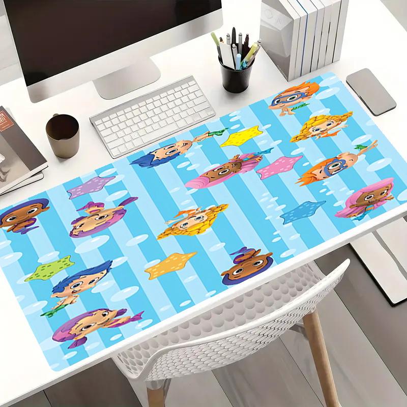 Bubble Guppies Theme Mouse Pad, Non Slip Rubber Base, Multifunctional Office & Home Decor, Perfect for Workspace Personalization.
