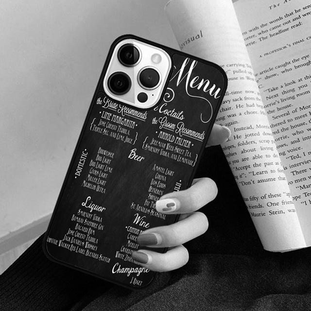 Gepersonaliseerde Bruiloft Bruid Bruidegom Naam Telefoonhoesje Achterkant voor iPhone 17 Air 16 15 14 13 11 12 Pro Max Plus