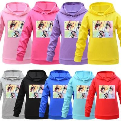 Çocuk Kız Anime Çizgi Film POP Yıldızı Rumi Zoey Mira Baskılı Günlük Uzun Kollu Sweatshirt Kapüşonlu