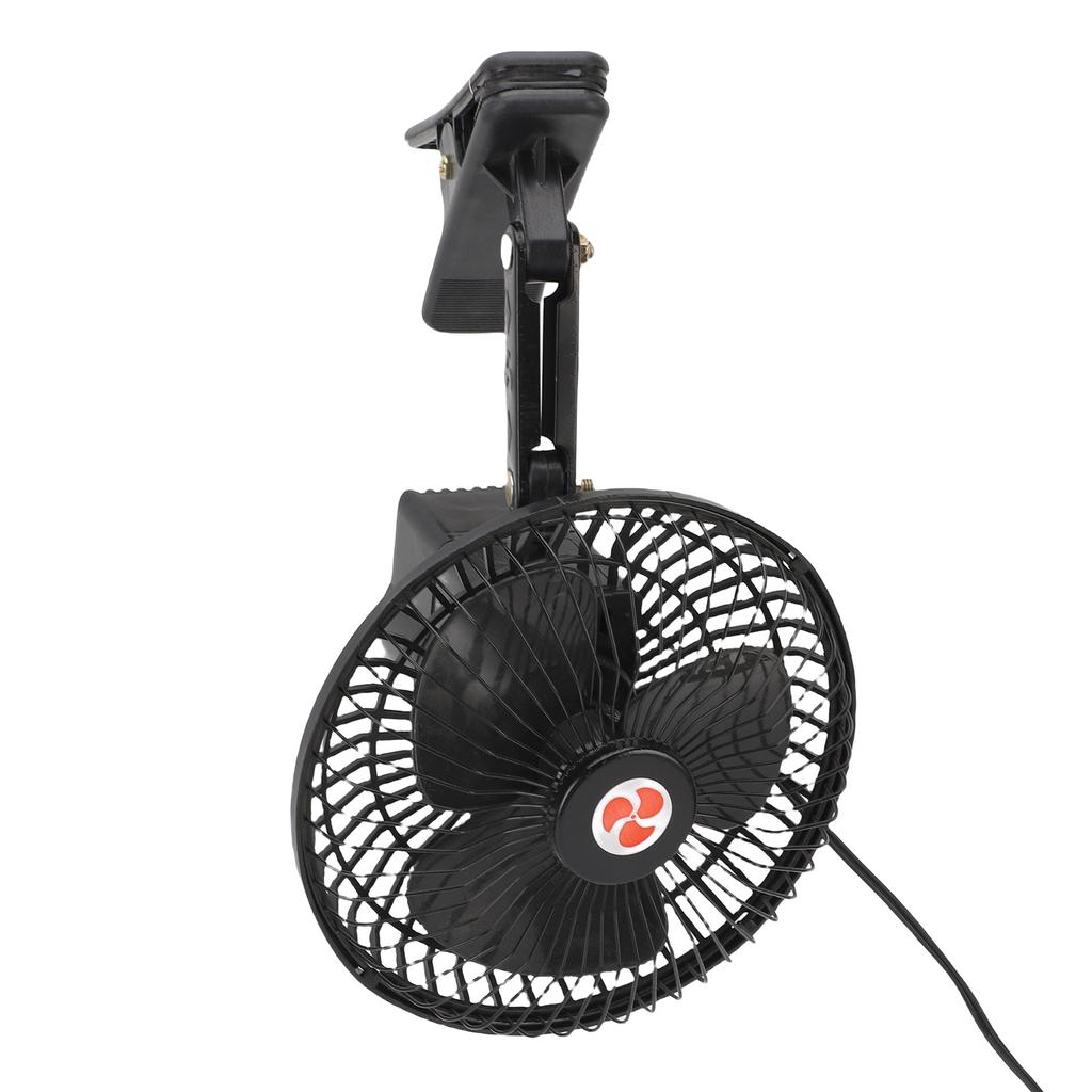 Car Cooling Fan with Cigar Lighter Portable Heavy Duty Black Metal Fan for Trailers Truck RV Boat Bus SUV DC12V