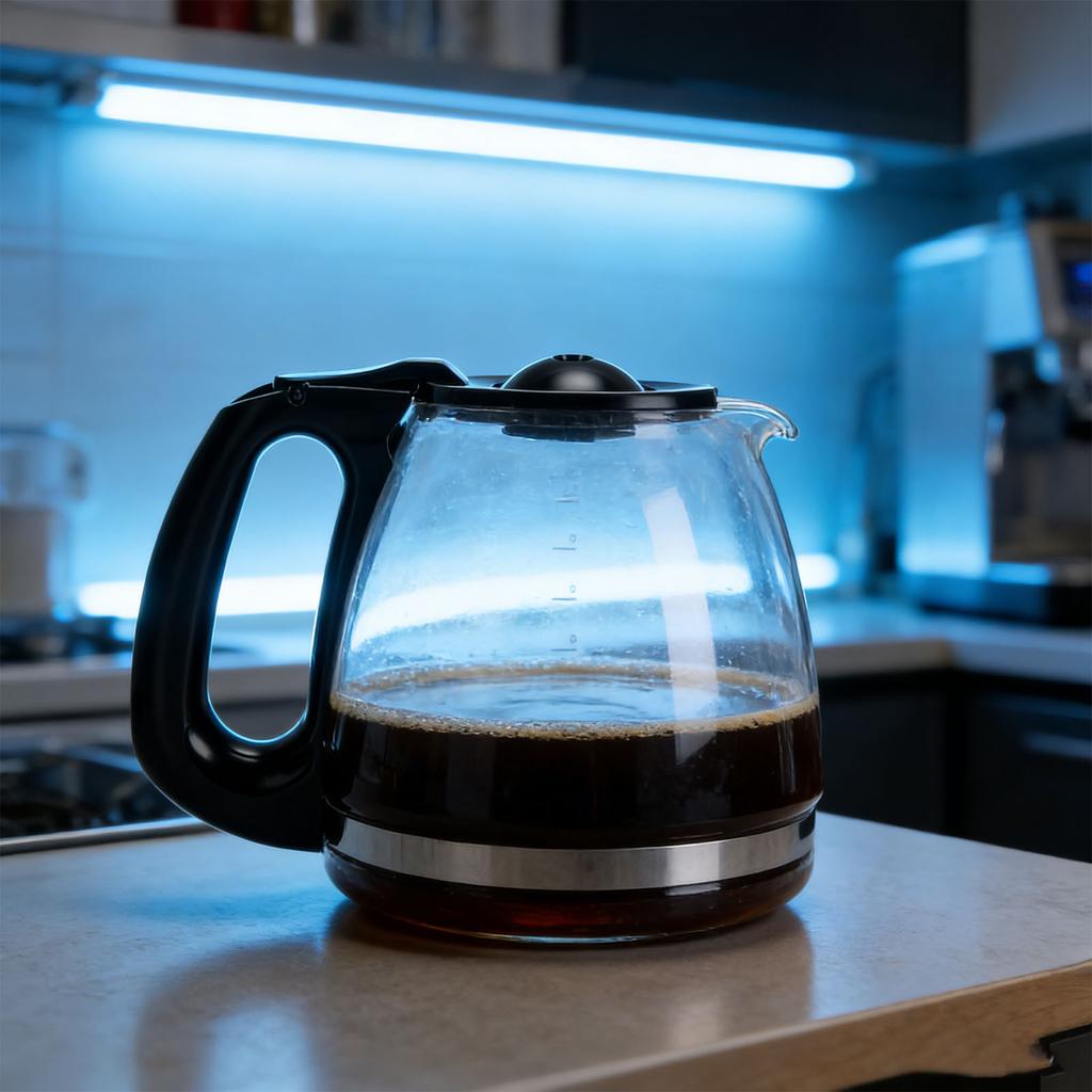 Glass Coffee Carafe Glass Coffee Pot Glass Coffee Pot Easy to Clean Heat Cold Proof Coffee Maker Replacement Carafe with Handle