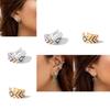 Modern Alloy Ear Clips For Women Colorful U-shaped Rhinestone Fashion Jewelry