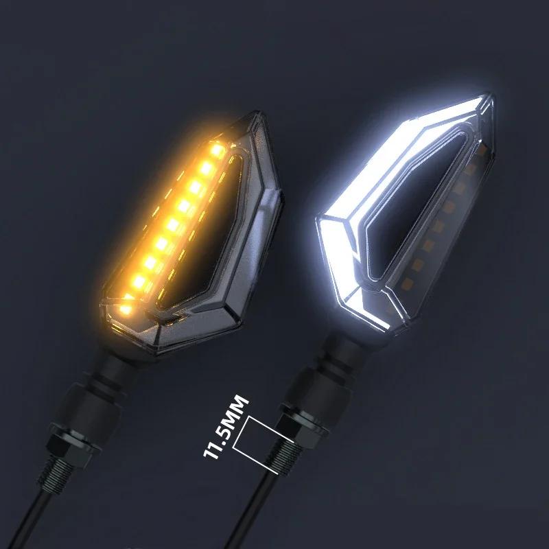 SPIRIT BEAST Motorcycle Signal Lights Steering ED Turn Signal Daytime Lights High Brightness Blinker for Honda BMW SUZUKI белый