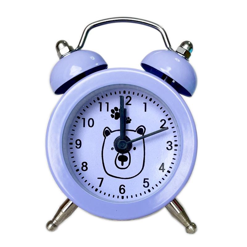 Mini Metal Alarm Clock Cute Creative Student Children's Small Alarm Clock Exchangeable Clock Face