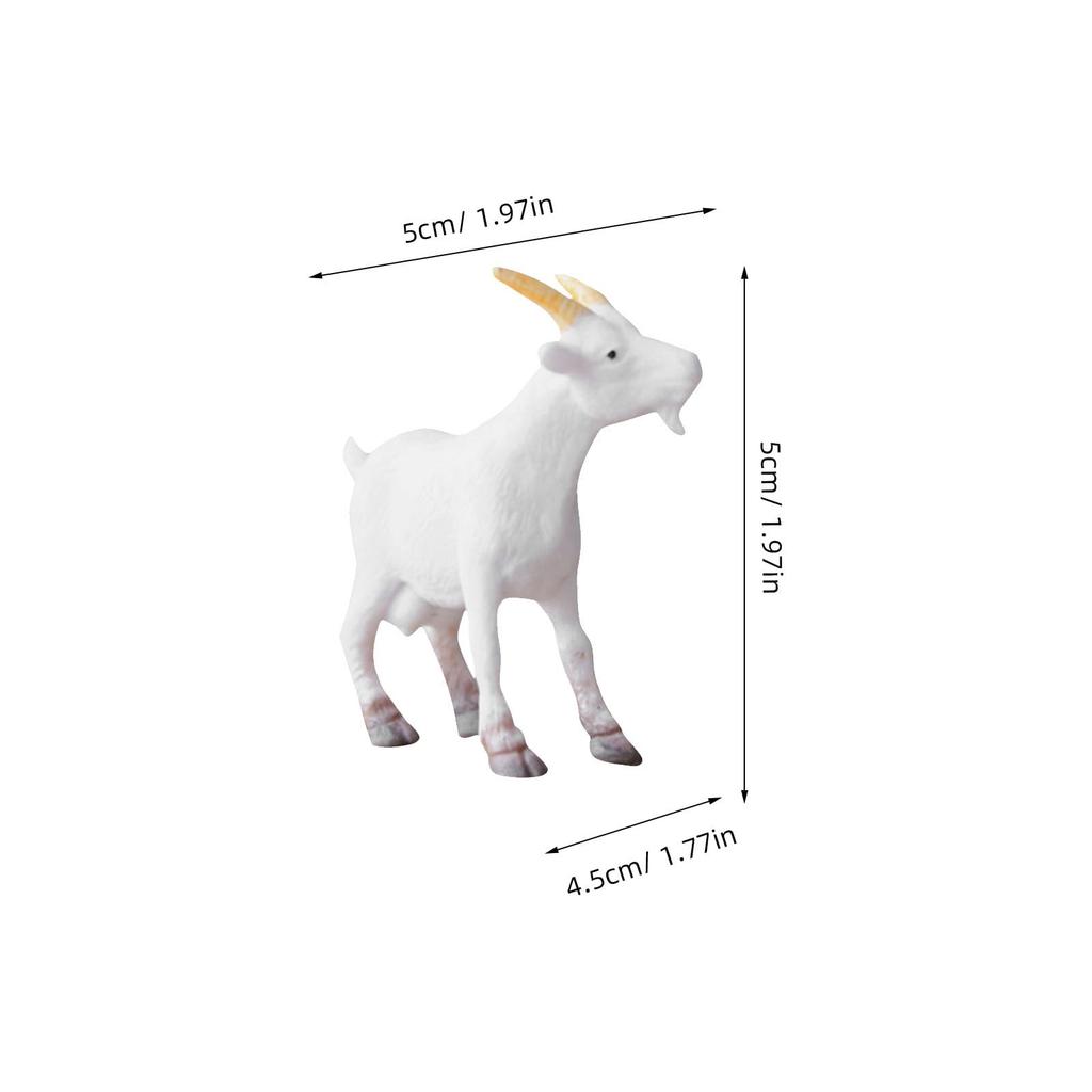 ERINGOGO 8 Pieces Goat Figurines, Miniature Goat Models, Cartoon Style Animal Figures for Micro Landscapes, Desktop Ornaments, Home Decor, Great Gift