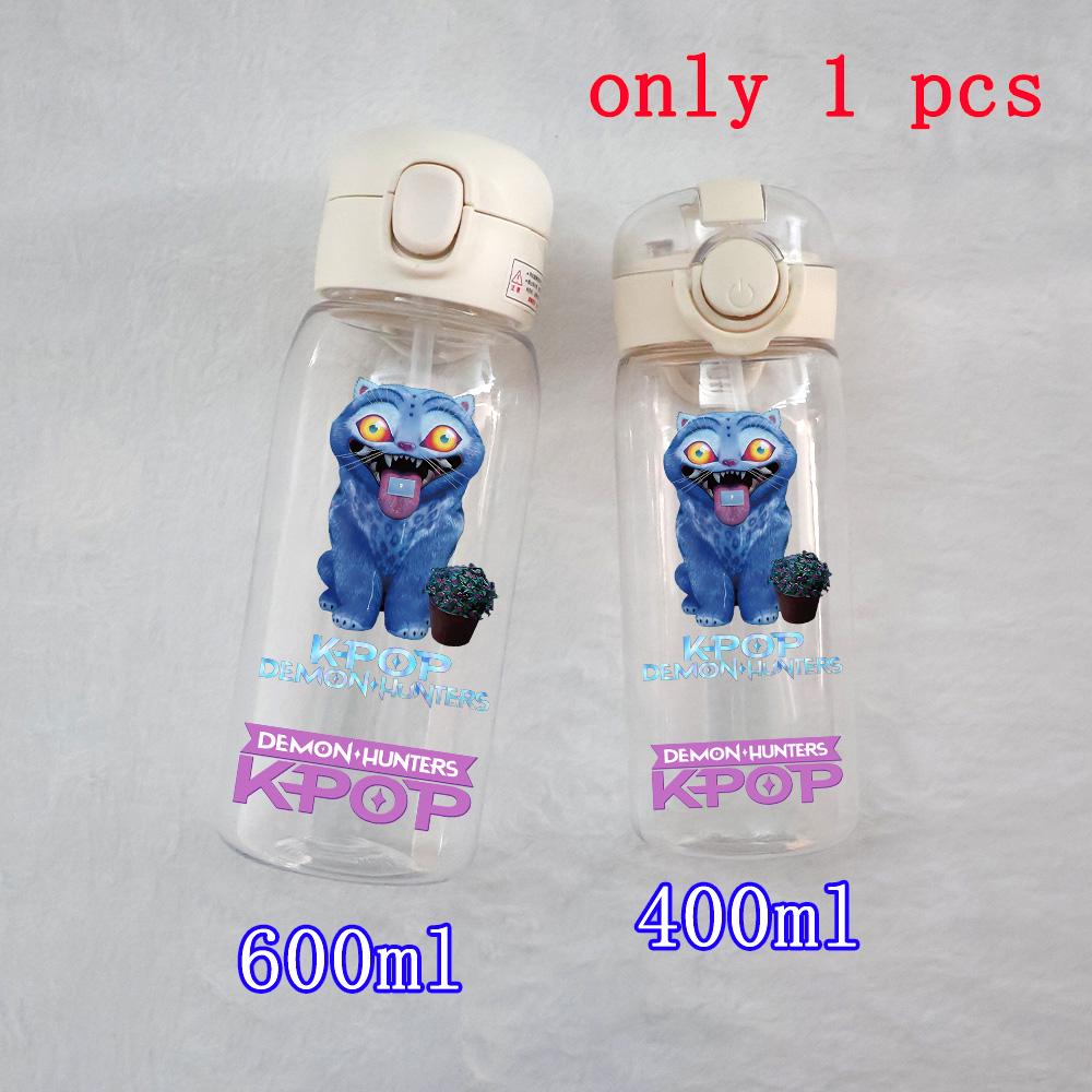 400ML-600ML Animated Movie K-Pop: Demon Hunters HUNTR/X Plastic Large Capacity Water Cup Bottle Gourde Drinking Bottle Gifts