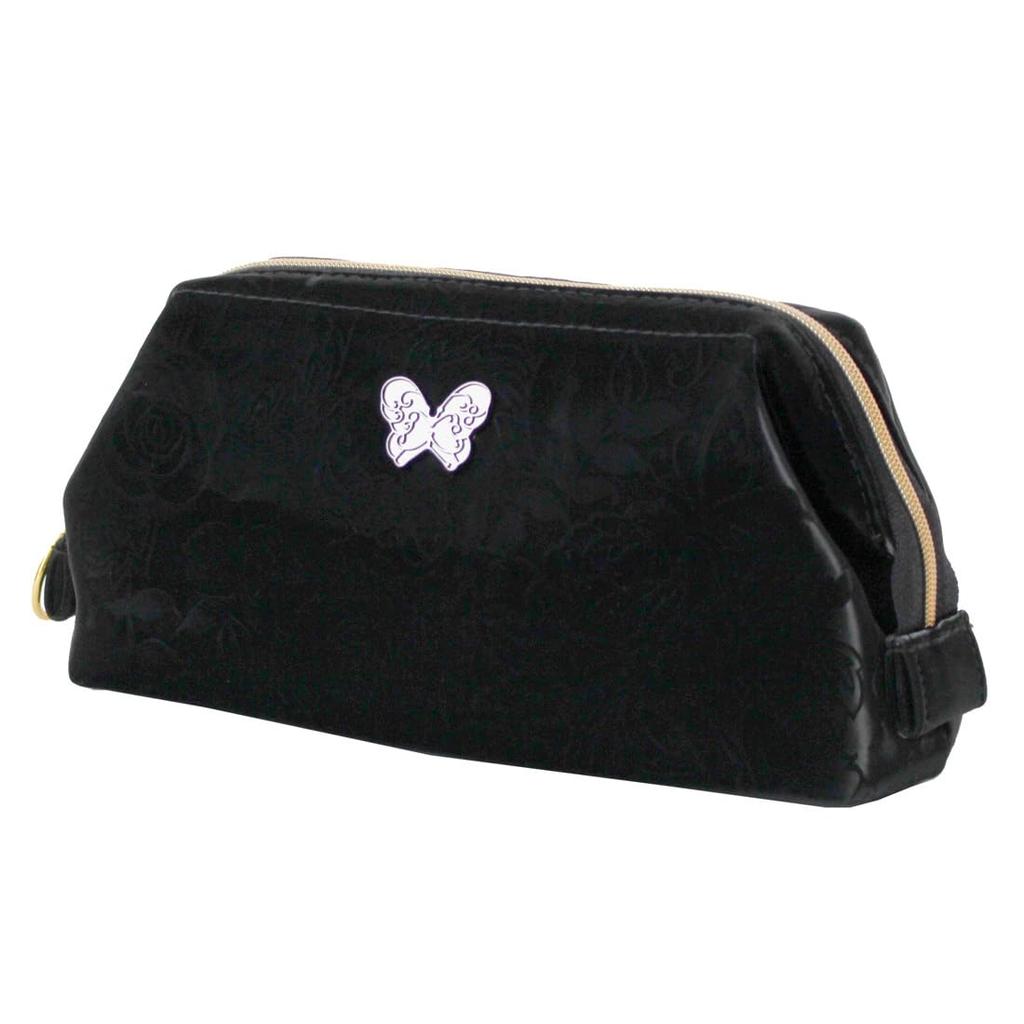 Pouch with Rose Pattern Embossed Anna Sui [Anna Sui] (Black) Sui/Anna Women's 001206-0001-02