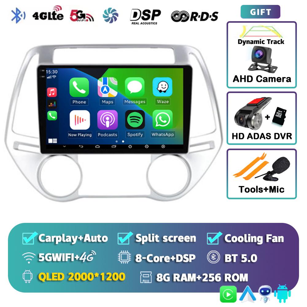 Android14 Carplay Auto Car Radio For Hyundai I20 2010 2011 2012 2013 2014 Multimedia Player Video GPS Navigation Stereo 2din DSP