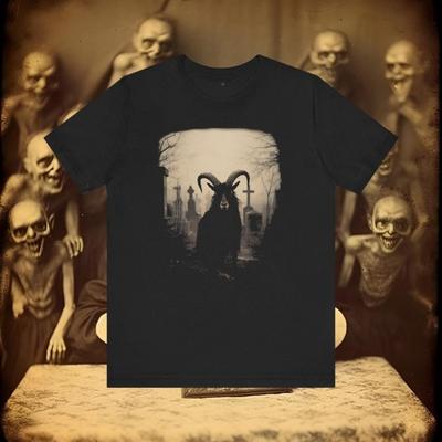 Koszulka Black Phillip Goth Czarodziejski Kozioł Sabatowy Vintage Kreatywna Fajne Koszulki Graficzne Kobieta Mężczyzna Bawełna Streetwear Ropa Hombre