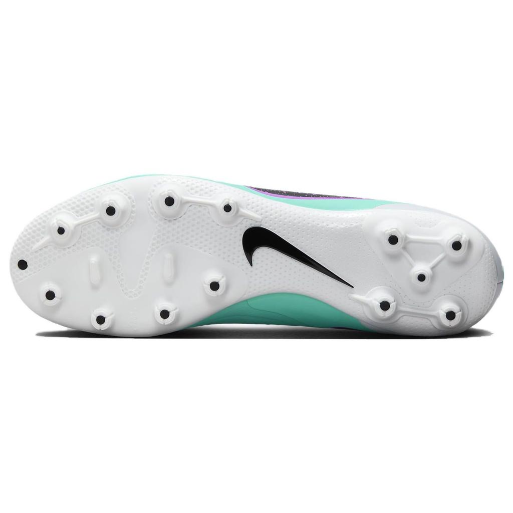 Nike Tiempo Legend 10 Low Top Lace Up HG (Rubber Short Studs) Artificial Grass Soccer Shoes Men Soccer Shoes Purple Green DV4339-300