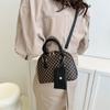 Luxus Schale Fashi Damen Handtasche Einfache Umhängetasche Karomuster Crossbody Tasche mit Mini-Portemonnaie
