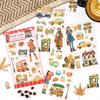 The World of Frogs Series Vintage Life Character Landscape PET Sticker Creative DIY Journal Material Collage Stationery