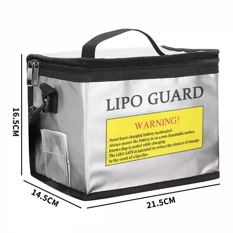 Lipo Battery Safety Bag 215*145*165mm Portable Explosion-proof Fireproof Storage Bag With Safe Guard For RC Drone Batteries