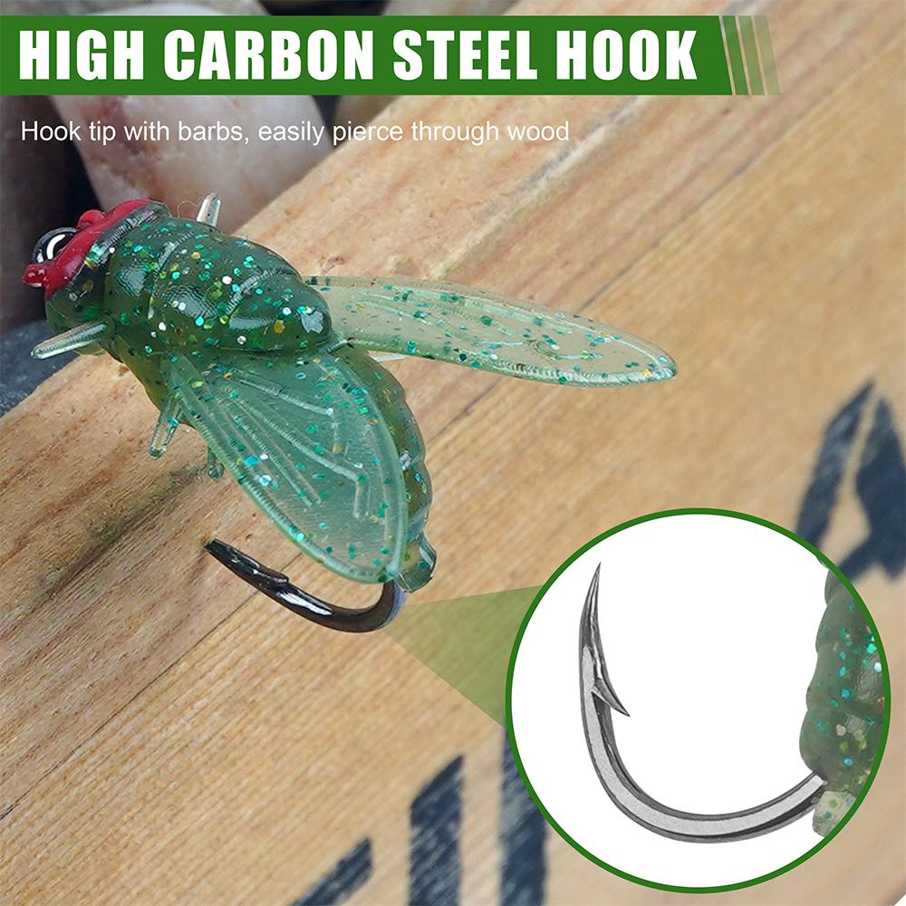 18Pcs Bionic Fly Fishing Bait Fly Fishing Flies Lures Kit Trout Jigs Swimbait Dry Flies Freshwater Saltwater Fly Fishing Hooks