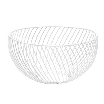 Cesta de Frutas Hierro Inoxidable Cesta de Almacenamiento de Escritorio Redonda de Gran Capacidad Alambre Metálico Organizador de Misceláneas