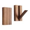 2pcFoldable Natural Wood Coat Hooks, Suitable For Limited Space Such As Side Walls And Wardrobe Corners, Can Be Used To Hang Backpacks, Coats, Etc.