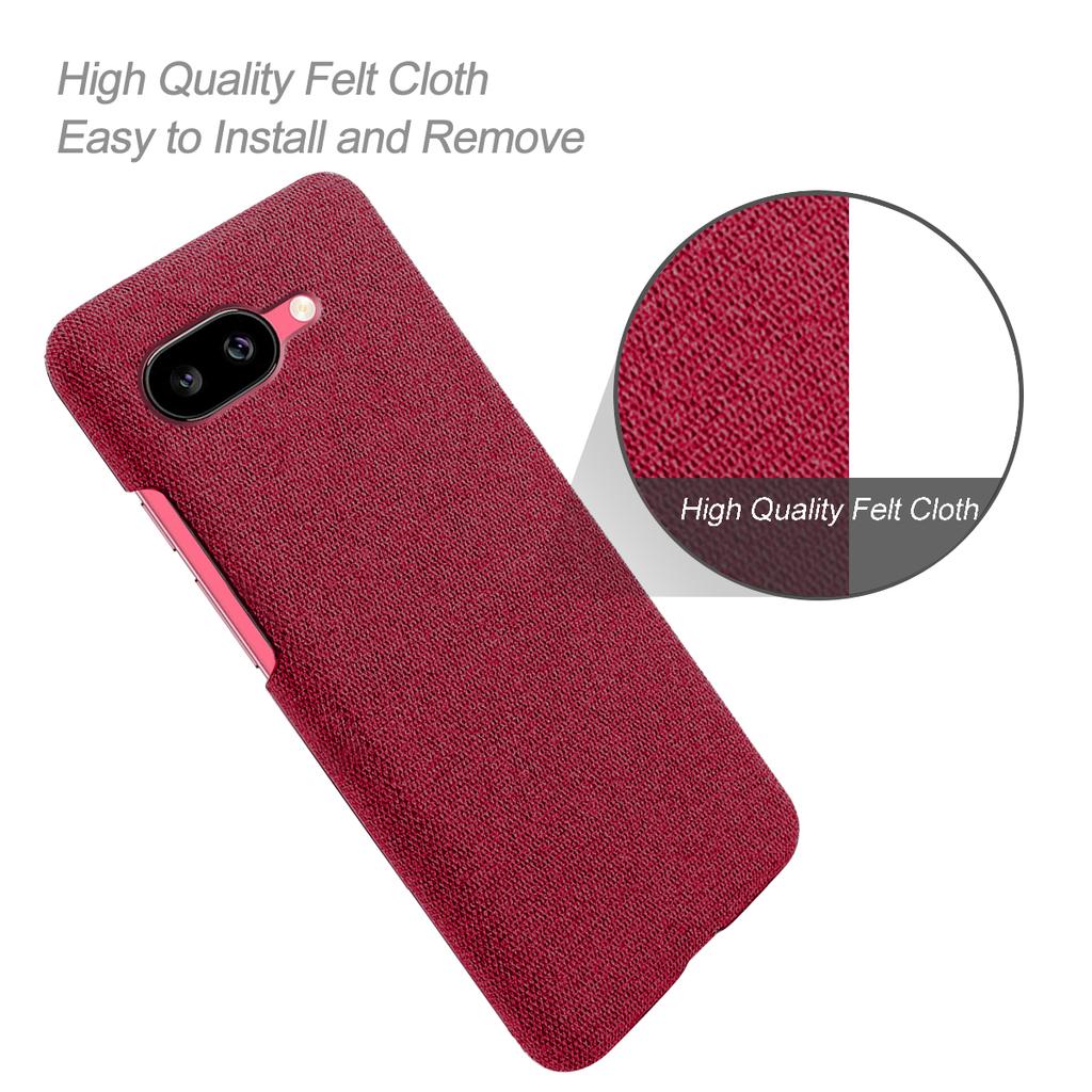For Google Pixel 9a Phone Case Cloth Texture Anti-Scratch Protective PC Back Cover