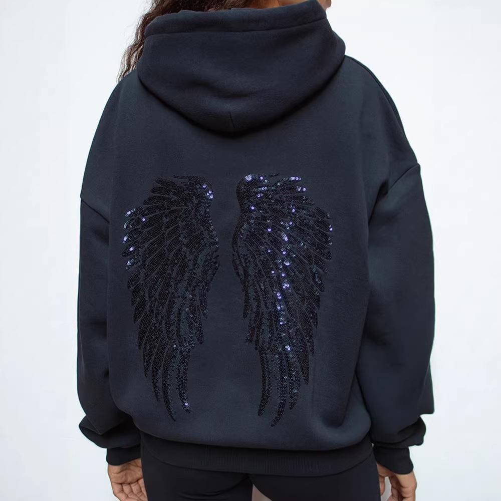 2026 Women's European & American Long Sleeve Printed Pullover Hoodie, Sizes S-5XL