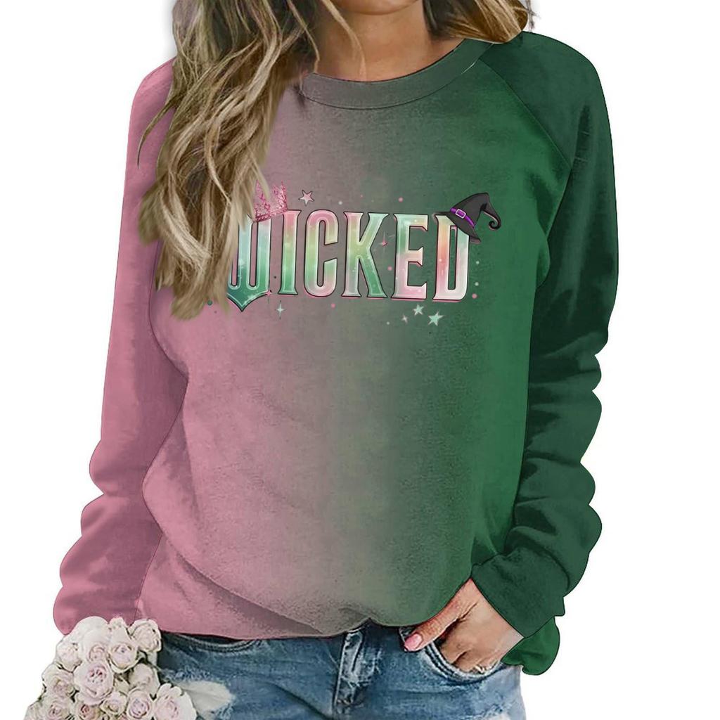 Women's Fashion Casual Long Sleeve Loose Printed Sweatshirt Top