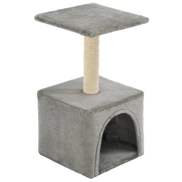 VidaXL Arbre à chat avec griffoirs en sisal 55 cm Gris