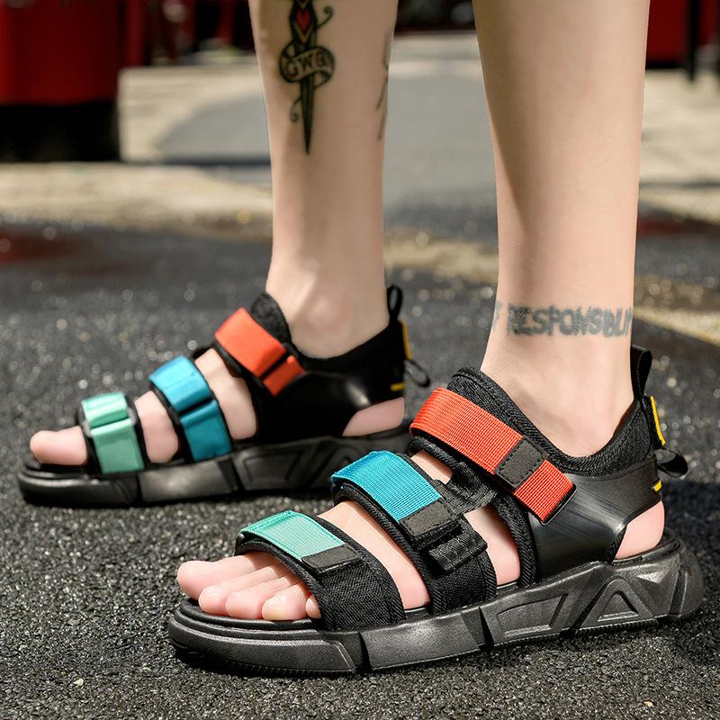 

Летние мужские сандалии 2025 года, мужская уличная обувь, мужская обувь, летняя спортивная обувь для отдыха, обувь для вождения, летняя обувь, пляжная обувь 44