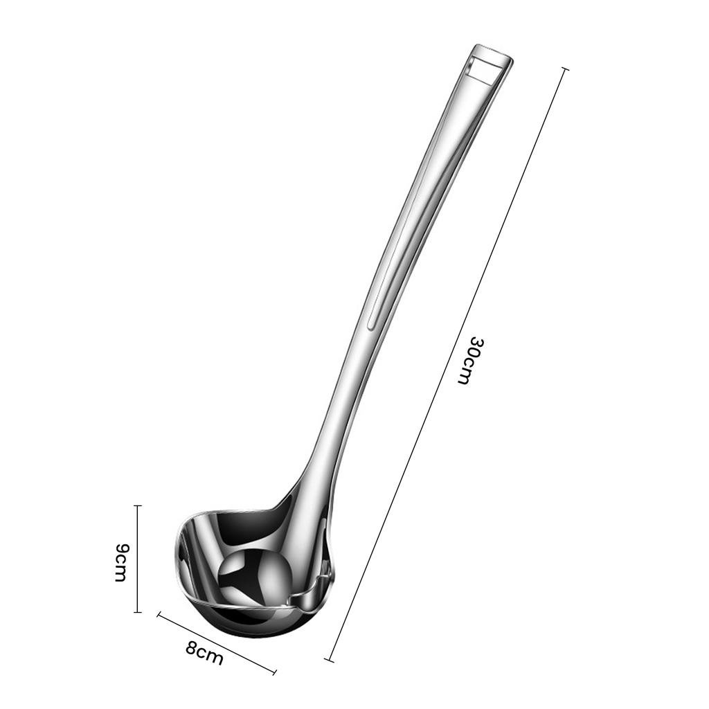 Square Ladle Spoon with Diversion Mouth Classic Design Portable for Serving or Cooking