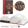 Book light Adventure Book Night Light - 3D Folding Lamp,Ideal Gift for Book Lovers,Three Different Lighting Options:White/Yellow/Breathing Gradient