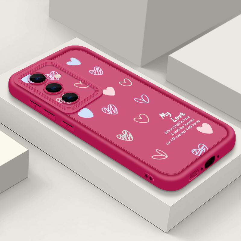 Love Hearts Print Case For Samsung A57 A37 A27 A17 S26 Ultra S25 FE A56 A36 A26 A16 A55 A35 A25 A15 A54 5G S21 S22 S23 S24 Plus Shockproof Cover