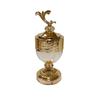 Gold-plated Glass Candy Jars Metal Vase Vases Delicate Jewelry Nuts Food Storage Fruit Bowls Home Decoration