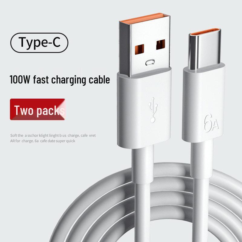 100W Fast Charging Multi-Head Cable: Compatible with Apple & Android