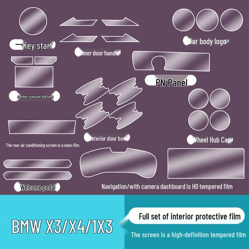 Tempered Glass Protective Film for BMW X3/X4/iX3 (2022-24) Central Screen