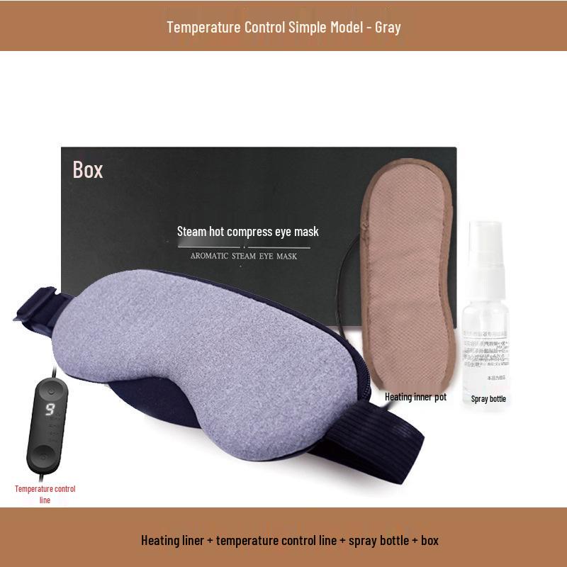 USB Heated Steam Eye Mask with Light Blocking and Hot/Cold Compress