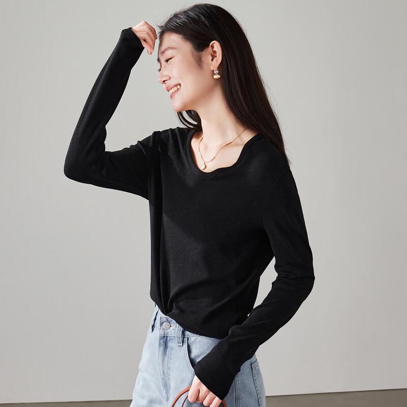 SOFSIL Damen Langarm U-Ausschnitt T-Shirt