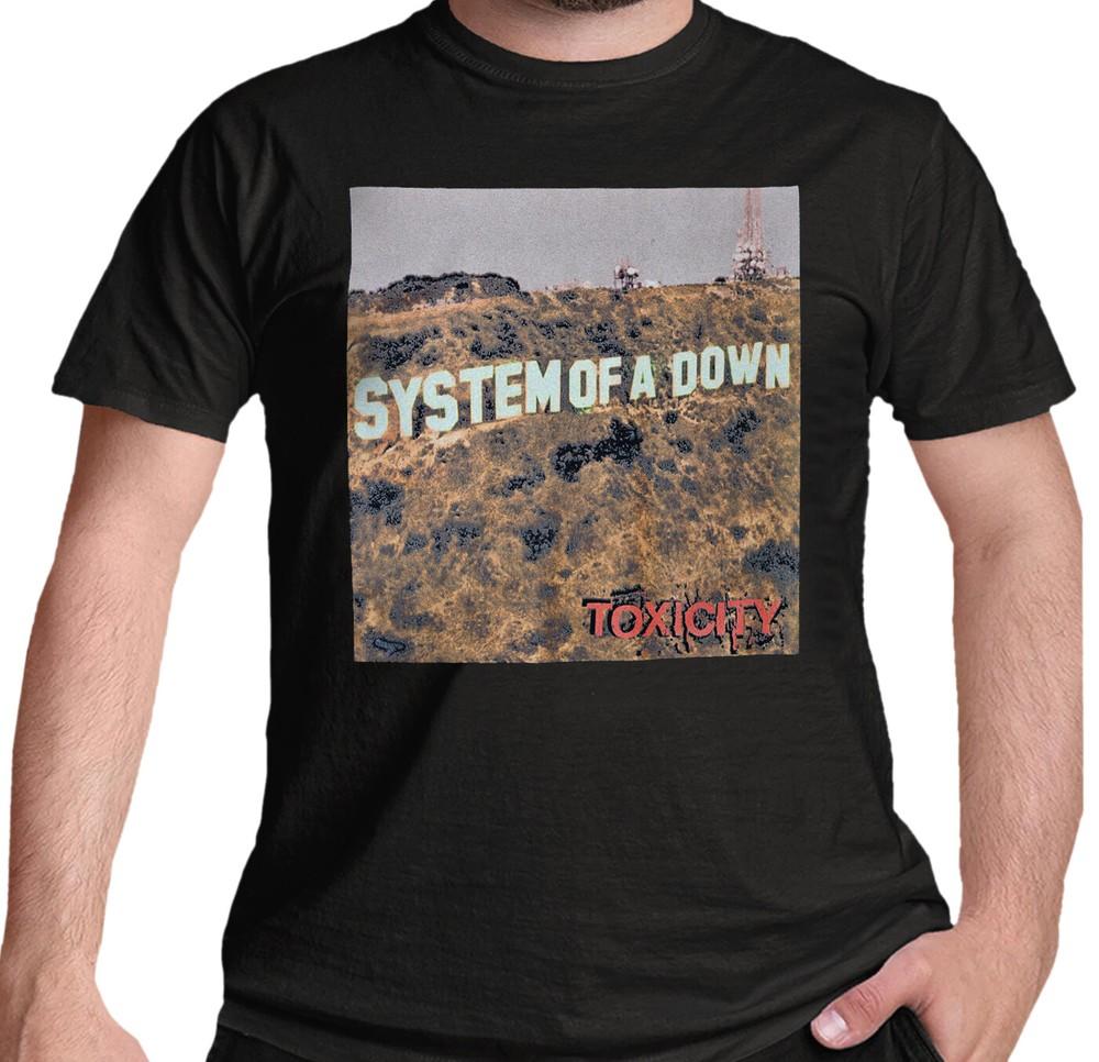 

System of a Down T Shirt Toxicity Rock Band Serj Tankian Black New Official XL