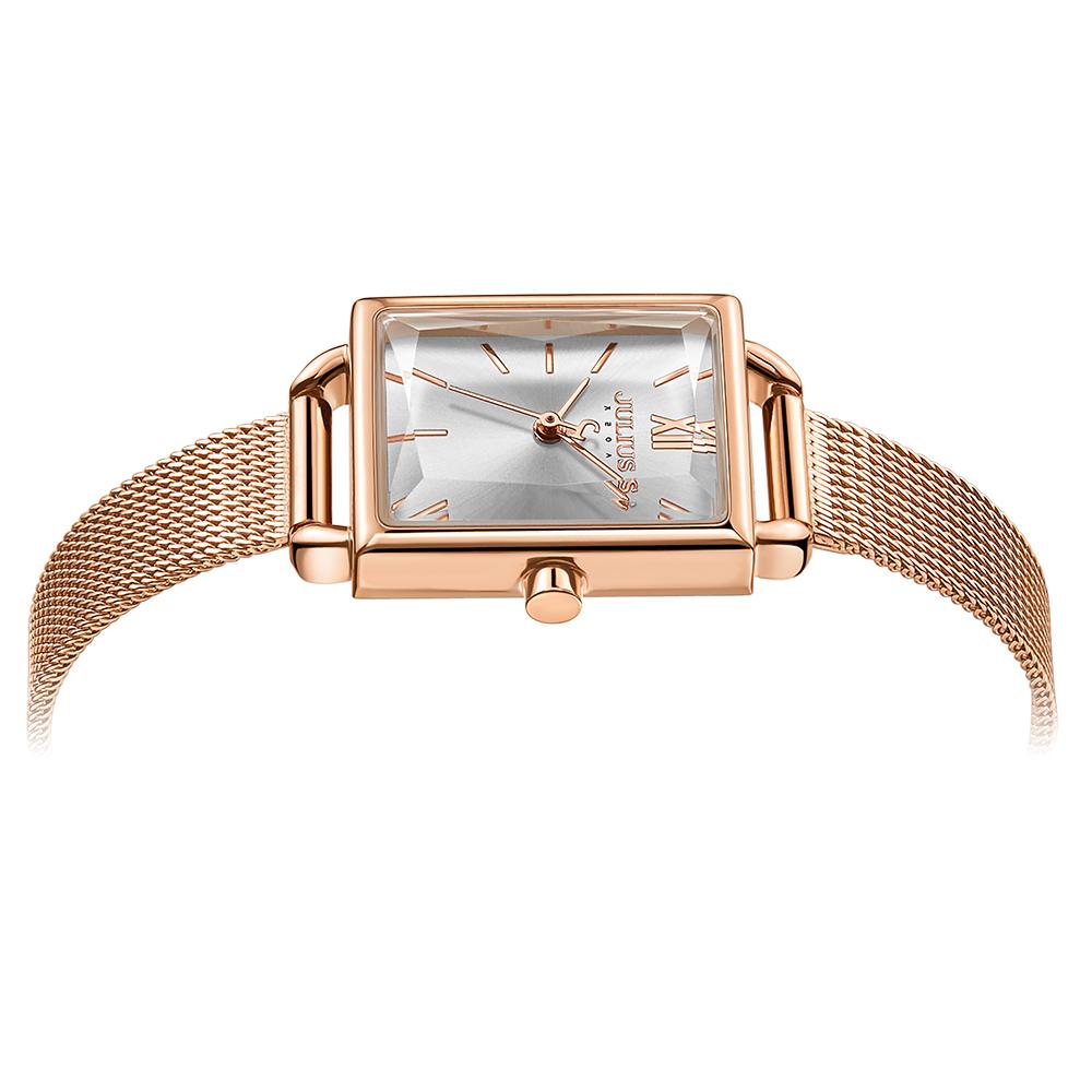 Jyullieoseu Ja-1329 Women'S Square Mesh Band Wristwatch