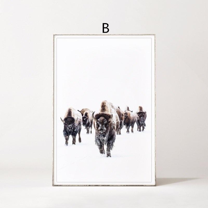 Scandinavian Poster Christmas Home Decor Wall Art Canvas Painting Winter Wooden House Picture Nordic Art Living Room Decoration