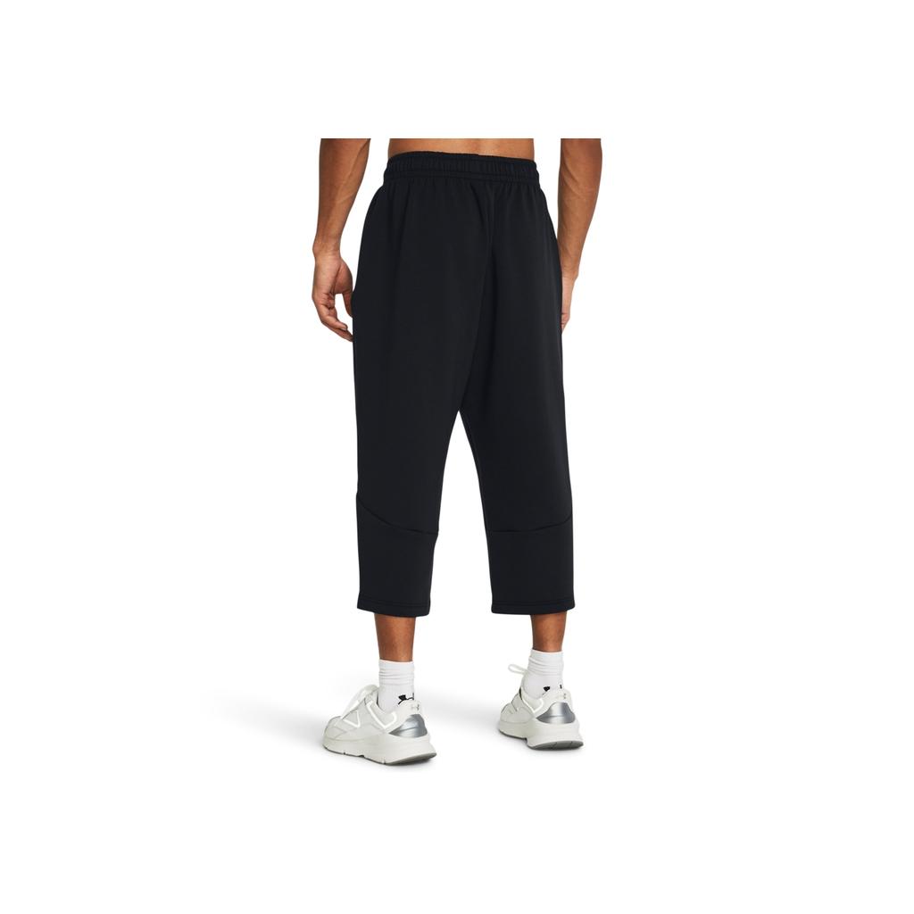 Under Armour Niepowstrzymane Solidne Luźne Polarowe Treningowe Krótkie Dzianinowe Spodnie Męskie Spodnie Czarne 1384010-001