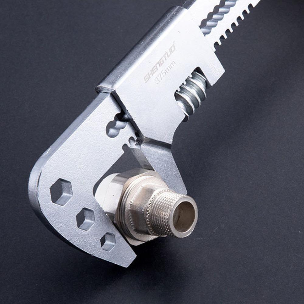 Multifunction Adjustable Wrench Versatile Bathroom Sink Wrench Household Large Open End F-Type Spanner Bathroom Pipe Repair Tool