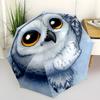 1PC Mysterious Snowy Owl Folding Umbrella Auto-Open Design 8 Iron Ribs Plastic Handle Foldable Sunshade Perfect Christmas Gifts
