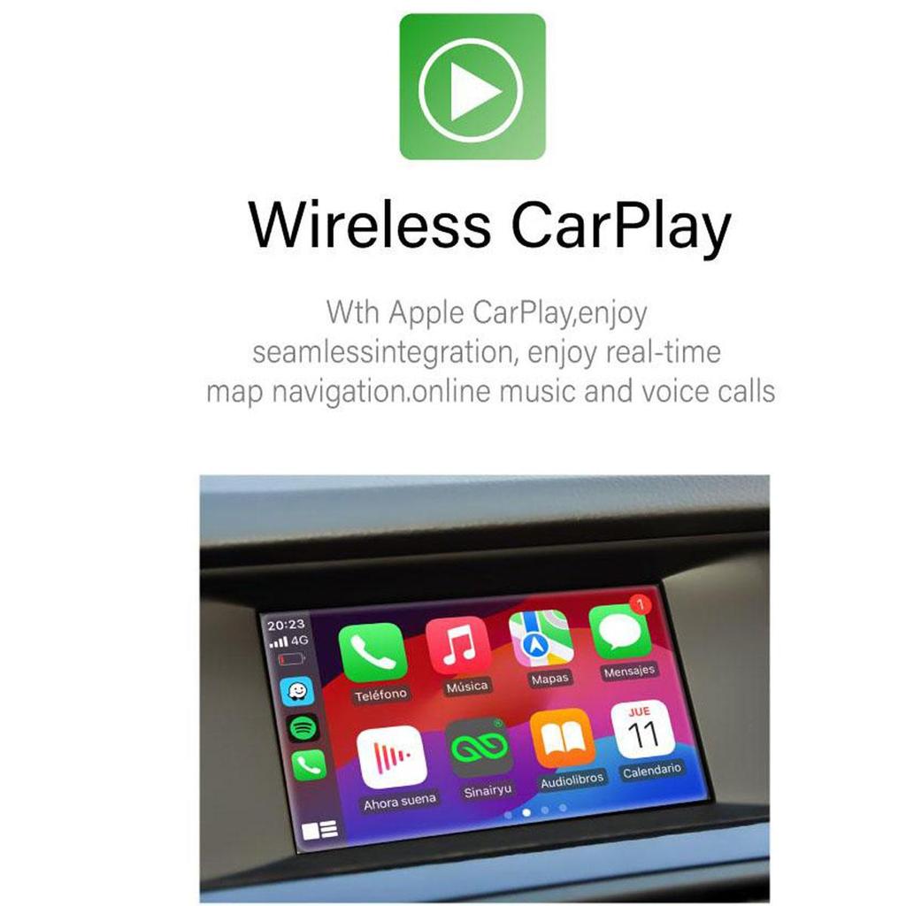 Sinairyu Wireless Carplay Android Auto Retrofit Kit Compatible for BMW 1 3 5 6 7 Series X1 X3 X5 F11 F22 F20 F30 with CIC System