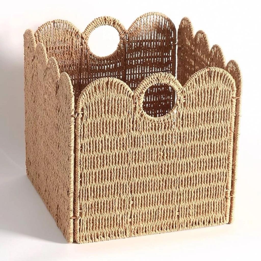 Handmade Rattan Gourd Grass Storage Basket for Sundries, Snacks & Fruits