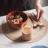 1pcs Woven Round Placemat Table Mat Pad Heat Resistant Bowls Coffee Cups Coaster Tableware Mat Home Decoration Kitchen Tool