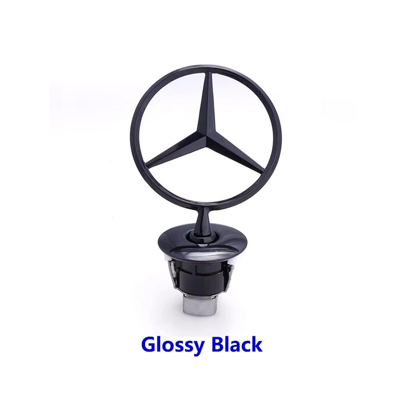 Car Sticker 1Pcs 44mm 3D Zinc Alloy Car Front Hood Emblem Bonnet Label Badge for Mercedes Benz W204 W210 W220 W212 C180 C200 Car
