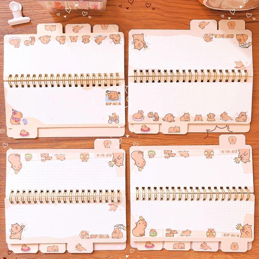 Color Page Capybara Notebook Kawaii Mini Writing Pad Stationery Small Notepad  Decor